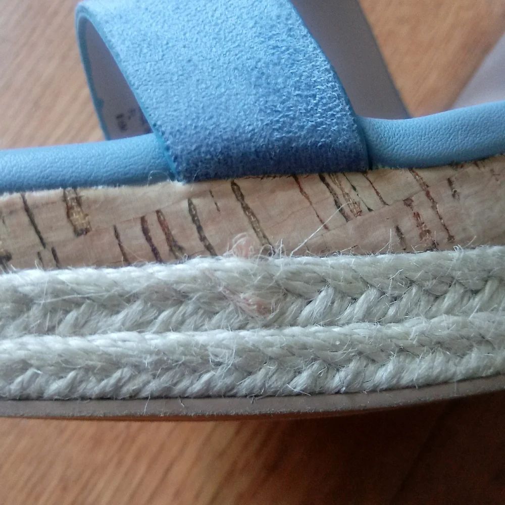 ❇ NIB ❇ Charles by Charles David Muted Blue Layne Espadrille Wedges, Size 8.5 - Picture 12 of 14